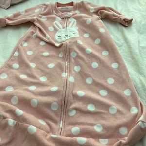Never worn, pink fleece sleeper.